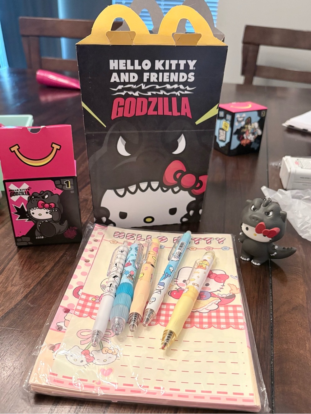 Hello Kitty x Godzilla collab + stationary bundle